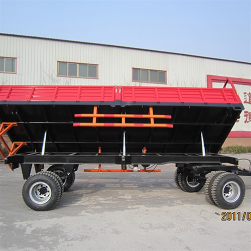 生產(chǎn)銷售7CX-10噸液壓自卸側翻運輸全掛拖車